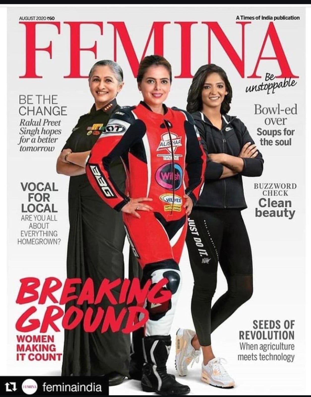 Alisha Abdullah on Femina cover – Breaking Ground