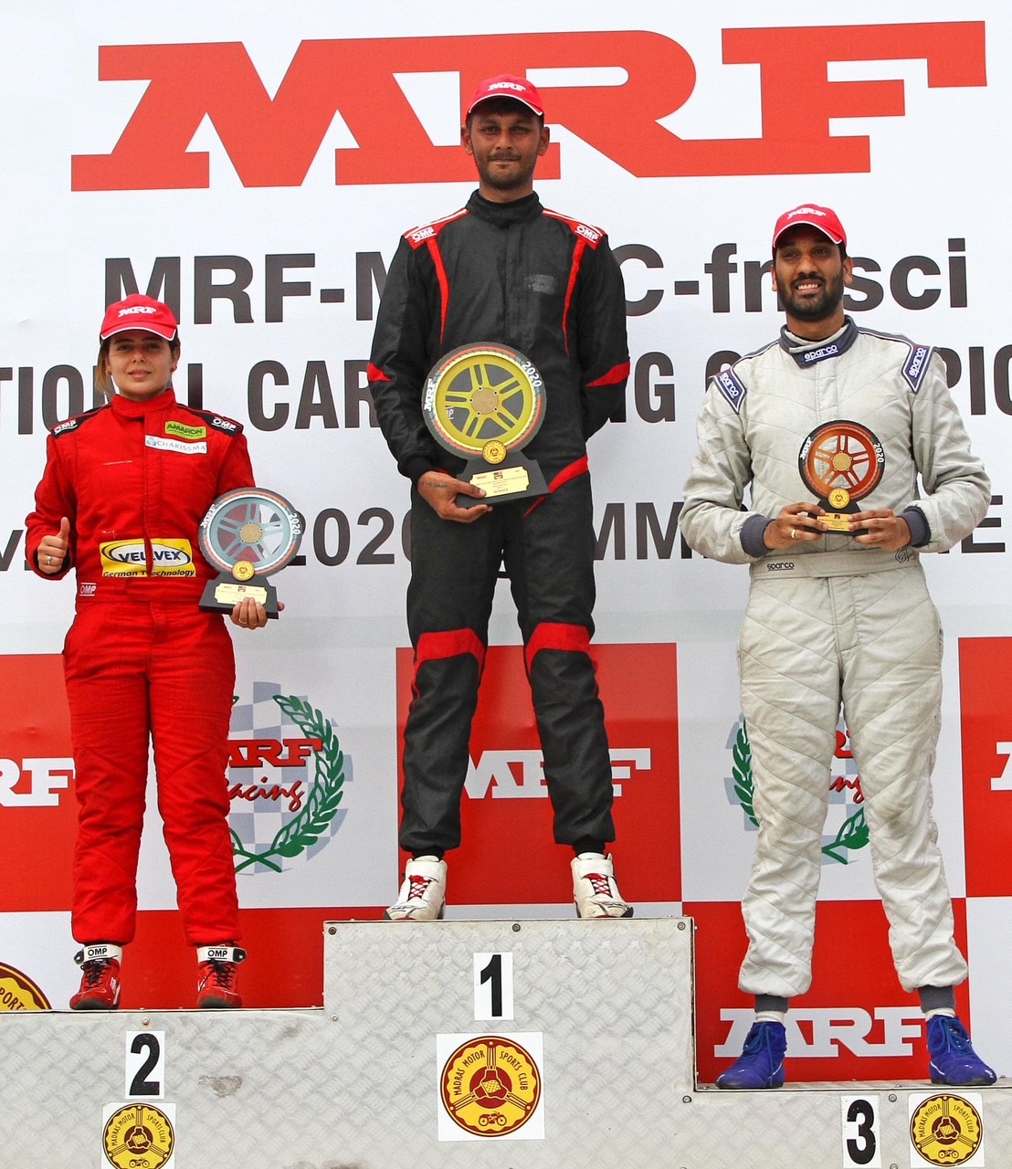 Alisha on the podium